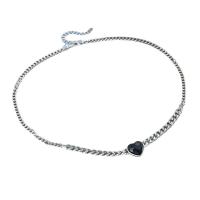 Resin halskettingen, Zinc Alloy, met Hars, met 1.97 extender keten, mode sieraden & voor vrouw, oorspronkelijke kleur, Lengte 16.54 inch, Verkocht door Stel