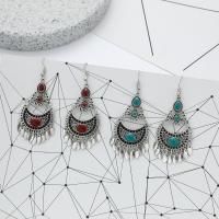 Fashion Fringe Oorbellen, Zinc Alloy, mode sieraden & voor vrouw & glazuur, meer kleuren voor de keuze, Verkocht door pair