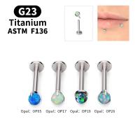 Acier titane Bijoux de Piercing de Nez, avec Opale, bijoux de mode & normes différentes pour le choix & pour femme, plus de couleurs à choisir, Vendu par PC