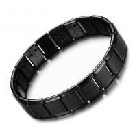 Bracciale gioielli in acciaio inossidabile, acciaio inox, placcato, per l'uomo, nero, 13mm, Lunghezza Appross. 7.68 pollice, Venduto da PC