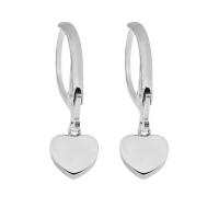 Acier inoxydable Levier Retour Earring, Acier inoxydable 316, pour femme & avec strass, argent, 8-15mm, Vendu par PC