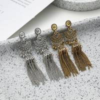 Fashion Fringe Oorbellen, Zinc Alloy, plated, mode sieraden & voor vrouw, meer kleuren voor de keuze, 80x2mm, Verkocht door pair