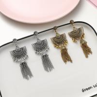 Fashion Fringe Oorbellen, Zinc Alloy, plated, mode sieraden & voor vrouw, meer kleuren voor de keuze, 90x25mm, Verkocht door pair