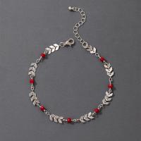 Zink Alloy Anklet, med Seedbead, mode smycken, Säljs av PC