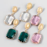 Resin Earring Zinc Alloy with Resin fashion jewelry & for woman Sold By Pair