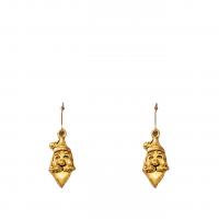 Kerst Oorbellen, Zinc Alloy, Kerstman, gold plated, mode sieraden, gouden, Verkocht door pair