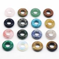 Gemstone Hängen Smycken, Ädelsten, Donut, olika material för val, fler färger för val, 5x15mm, Säljs av PC