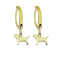 Stainless Steel Lever Terug Earring, 316 Roestvrij staal, voor vrouw, gouden, 8-15mm, Verkocht door PC