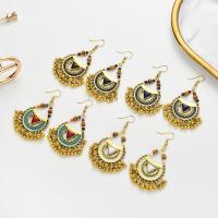 Zinc Alloy Drop Earrings plated fashion jewelry & for woman & enamel Sold By Pair