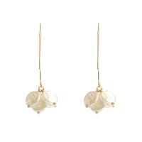 Zinc Alloy Drop Earrings with Plastic Pearl plated fashion jewelry & for woman Sold By Pair