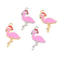 Zinc Alloy Animal Pendants Crane enamel Sold By Bag