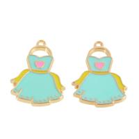 Zinc Alloy Enamel Pendants Skirt mixed colors Sold By Bag