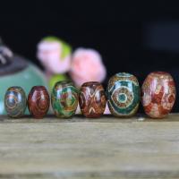 Naturlige tibetanske Agate Dzi Beads, Tibetansk agat, Naturligt & du kan DIY & forskellige stilarter for valg, 10pc'er/Lot, Solgt af Lot