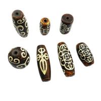 Naturlige tibetanske Agate Dzi Beads, Tibetansk agat, Naturligt & du kan DIY & forskellig størrelse for valg & forskellige stilarter for valg, 10pc'er/Lot, Solgt af Lot