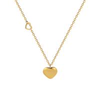 Zinc Alloy smykker halskæde, med 1.97Inch extender kæde, Heart, guldfarve belagt, guld, nikkel, bly & cadmium fri, 8x10mm, Solgt Per Ca. 3.74 inch Strand