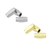 Perline a tubo in ottone, placcato oro vero, nessuno, 3x8x3mm, Foro:Appross. 2mm, Venduto da PC