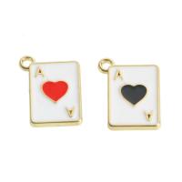 Zinc Alloy émail Pendants, alliage de zinc, rectangle, plus de couleurs à choisir, 19x13x2mm, 100PC/sac, Vendu par sac