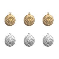 Stainless Steel Pendants Round plated with eye pattern Sold By PC