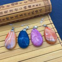 Agate Jewelry Pendants Teardrop faceted Sold By PC