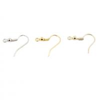 Brass Hook earwire, Sárgaréz, galvanizált, különböző méretű a választás, több színt a választás, 18.50mm, Által értékesített PC