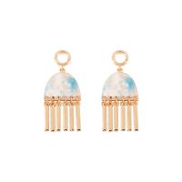 Zinc Alloy Drop Earrings gold color plated for woman nickel lead & cadmium free Sold By Pair