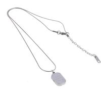 Collier de bijoux en acier inoxydable, unisexe, argent, 18x11x3mm, Longueur 45 cm, Vendu par PC