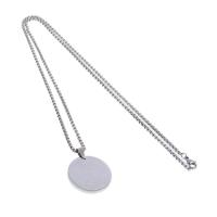 Collana in acciaio inossidabile, acciaio inox, unisex, argento, 27x27x2mm, Lunghezza 45 cm, Venduto da PC