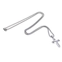 Collana in acciaio inossidabile, acciaio inox, unisex, argento, 29x19x2mm, Lunghezza 45 cm, Venduto da PC