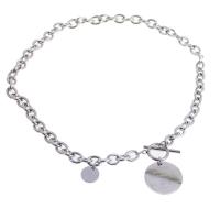 Collana in acciaio inossidabile, acciaio inox, unisex, argento, 25x25x2mm, Lunghezza 45 cm, Venduto da PC