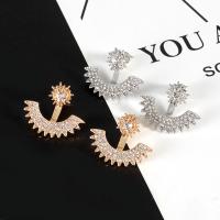 Ear Jackets Zinc Alloy plated fashion jewelry & for woman & with rhinestone Sold By Pair