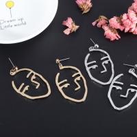 亜鉛合金イヤリング, 亜鉛合金, 顔, メッキ, ファッションジュエリー & 女性用, 無色, 48x28mm, 売り手 ペア