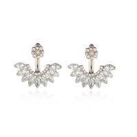 Ear Jackets Zinc Alloy plated fashion jewelry & for woman & with rhinestone Sold By Pair