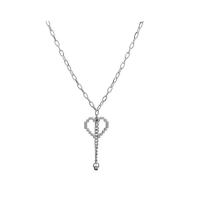 Collana di titanio acciaio, Titantium acciaio, with 1.97 extender chain, Cuore, placcato, gioielli di moda, nessuno, assenza di nichel,piombo&cadmio, Lunghezza 55 cm, Venduto da PC