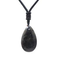 Gemstone Jewelry karoliai, Brangakmenis, su Nylon laidas, įvairios medžiagos pasirinkimas & unisex, daugiau spalvų pasirinkimas, 35x20mm, Ilgis 24 Inch, Pardavė PC