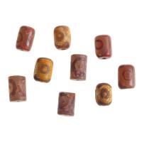 Naturlige tibetanske Agate Dzi Beads, Tibetansk agat, Kolonne, du kan DIY, flere farver til valg, 20x13x13mm, Solgt af PC