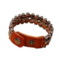 Rundsleder armbanden, Zinc Alloy, met Koeienhuid, Verstelbare & mode sieraden & voor vrouw, 230x21mm, Verkocht door PC