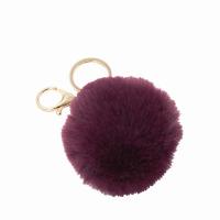 Key Chain, Plush, med Zinc Alloy, guldfarve belagt, Unisex, flere farver til valg, 80mm, 10pc'er/Bag, Solgt af Bag