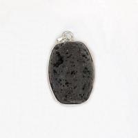 lava colgante, con aleación de zinc, Tambor, Joyería, Negro, 15x26mm, Vendido por UD