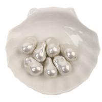 Shell Pearl Bead, Barok, du kan DIY, hvid, 15-25mm, Solgt af PC