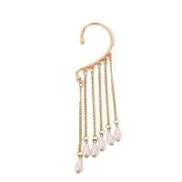 Trendy ear cuffs, Zinc Alloy, met Plastic Pearl, plated, mode sieraden & voor vrouw, meer kleuren voor de keuze, nikkel, lood en cadmium vrij, 50x150mm, Verkocht door PC