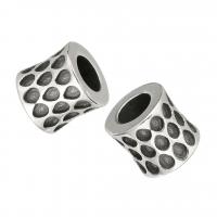 Stainless Steel Large Hole Beads original color Approx 6mm Sold By Lot