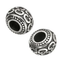 Stainless Steel Large Hole Beads original color Approx 6mm Sold By Lot