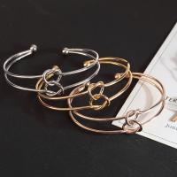 Zinc Alloy Cuff Bangle, forgyldt, mode smykker & for kvinde, flere farver til valg, 62mm, Solgt af PC