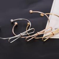 Zinc Alloy Cuff Bangle, forgyldt, mode smykker & for kvinde, flere farver til valg, 60mm, Solgt af PC