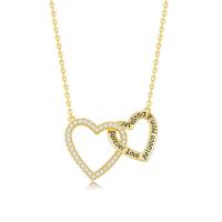 Cubic Zircon Micro Pave 925 Sterling Silver Necklace with Cubic Zirconia with 1.97Inch extender chain Heart plated Sold Per Approx 17.72 Inch Strand