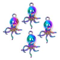 Zinklegering Hangers, Zinc Alloy, Octopus, kleurrijke vergulde, Vintage, nikkel, lood en cadmium vrij, 15x5x20mm, Verkocht door PC