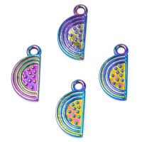 Zinc Alloy Fruit Shape Pendants Watermelon colorful plated vintage nickel lead & cadmium free Sold By PC