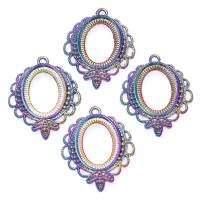 Zinc Alloy vedhæng Cabochon Setting, Oval, farverig forgyldt, Vintage, nikkel, bly & cadmium fri, 25x4x30mm, Solgt af PC