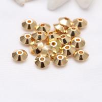 Grânulos de espaçador latão, cobre, cromado de cor dourada, DIY, dourado, níquel, chumbo e cádmio livre, 6mmuff0c8mm, 100PCs/Bag, vendido por Bag