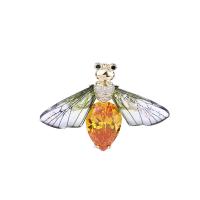 Cubic Zirconia Broche, Messing, med Resin, Bee, forgyldt, Micro Pave cubic zirconia & for kvinde, 45x35mm, Solgt af PC